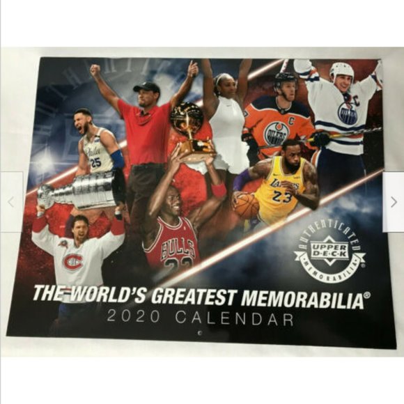 Upper Deck Official Memorabilia 2020 Sport Calendar McDavid Jordan Gretzky James - Picture 1 of 2
